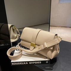 Western Style Women PU Leather High Shoulder Bags Retro Female Crossbody Bags