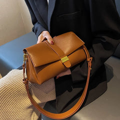 Western Style Women PU Leather High Shoulder Bags Retro Female Crossbody Bags