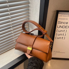 Western Style Women PU Leather High Shoulder Bags Retro Female Crossbody Bags