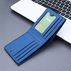 Men's Short Canvas Wallet with ID Slot
