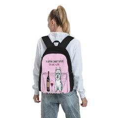 Westie And Wine Funny Dog 2 Backpacks Men's Backpacks Bags For Women