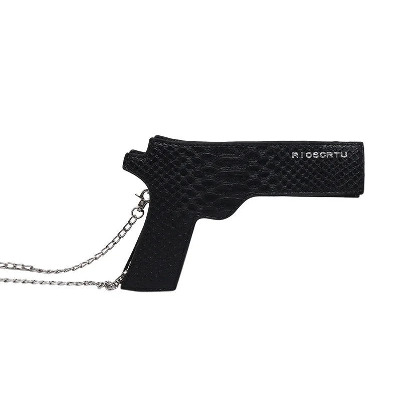 3D Pistol Gun Chains Shoulder Bag Women Crossbody Clutch Purse for Girls