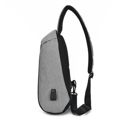 Weysfor Male Shoulder Bags USB Charging Crossbody Bags Men Anti Theft Chest Bag