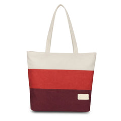 Women's Canvas Tote Travel Bag Shoulder Handbag Stripe Shopping Beach Bag