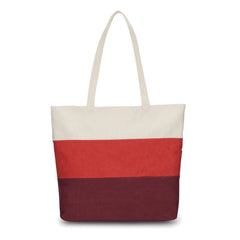 Women's Canvas Tote Travel Bag Shoulder Handbag Stripe Shopping Beach Bag