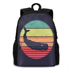 Whale Vintage Retro Sunset Arrivals Satchel Schoolbag Bags Backpack