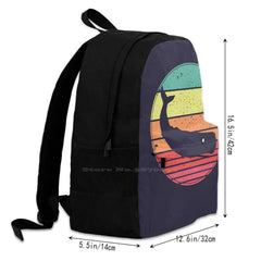 Whale Vintage Retro Sunset Arrivals Satchel Schoolbag Bags Backpack