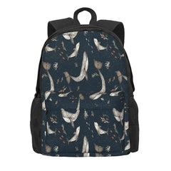 Whales Watercolor Backpack Men's Women's Kids Print School Bag