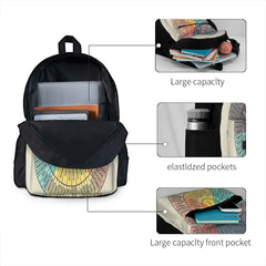 Emotional Wheel 2 Backpacks Men's & Women's Bags, Zipper Male & Female Backpacks