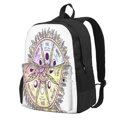 Recycled Wheel Of The Year Backpacks Men's & Women's Bags With Zipper