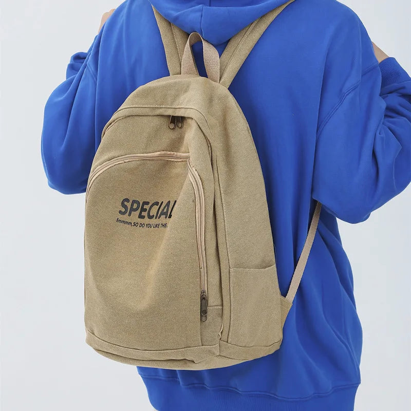 Nylon Women Backpack Anti-Theft Shoulder Bag School Bag Solid School Backapck