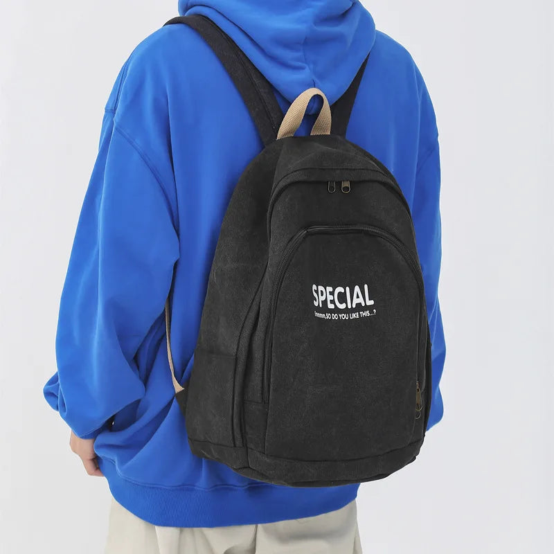 Nylon Women Backpack Anti-Theft Shoulder Bag School Bag Solid School Backapck