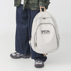 Nylon Women Backpack Anti-Theft Shoulder Bag School Bag Solid School Backapck