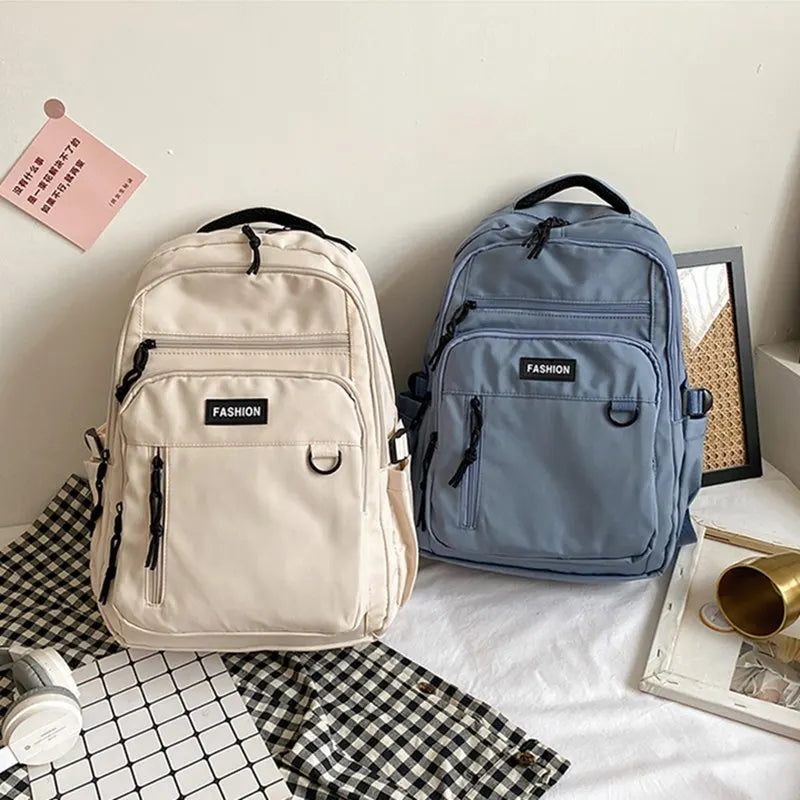 Nylon School Bag Teen Girls Travel Rucksack Casual Ladies Backpacks