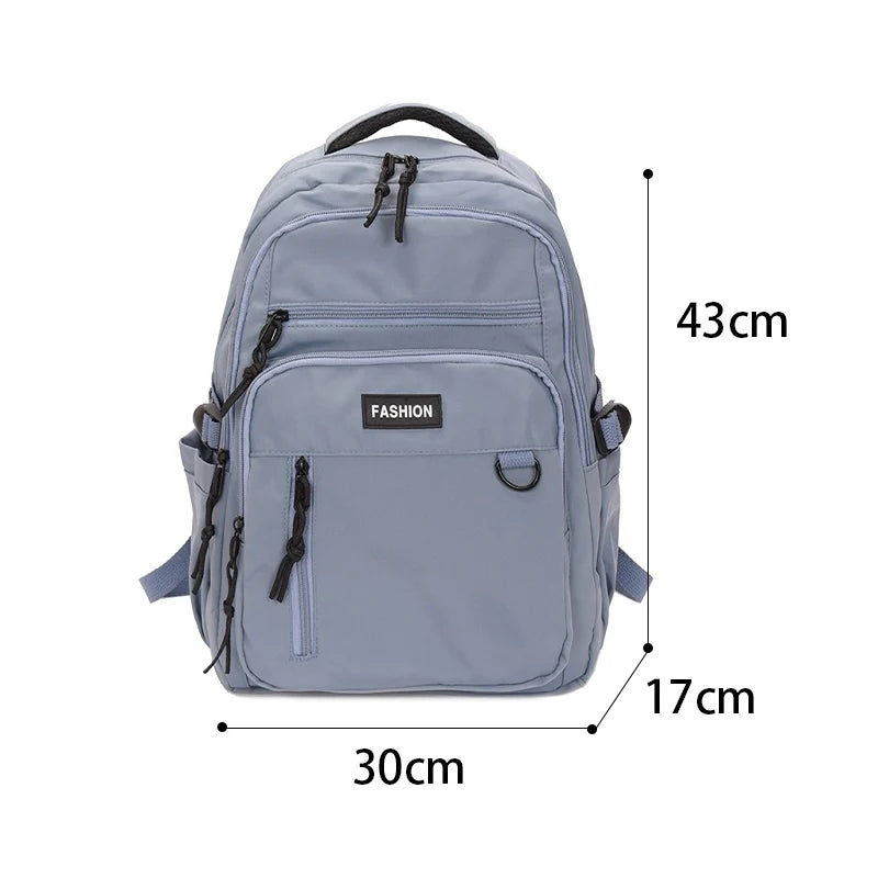 Nylon School Bag Teen Girls Travel Rucksack Casual Ladies Backpacks