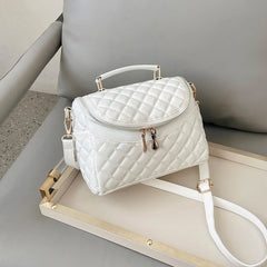 Soft PU Leather Crossbody Bag for Women Casual Bucket Handbag