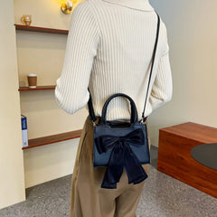 Bowknot Women's Portable Shoulder Bag Big Bow Ladies Underarm Bags