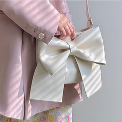 Bowknot Women's Shoulder Bag PU Leather Tote Handbag