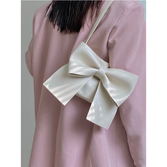 Bowknot Women's Shoulder Bag PU Leather Tote Handbag