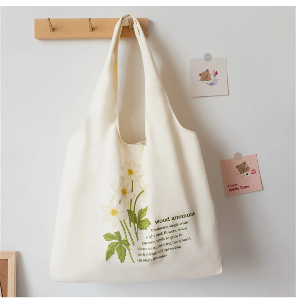 Canvas Vest Shopping Bags Eco Reusable Foldable Shoulder Bag