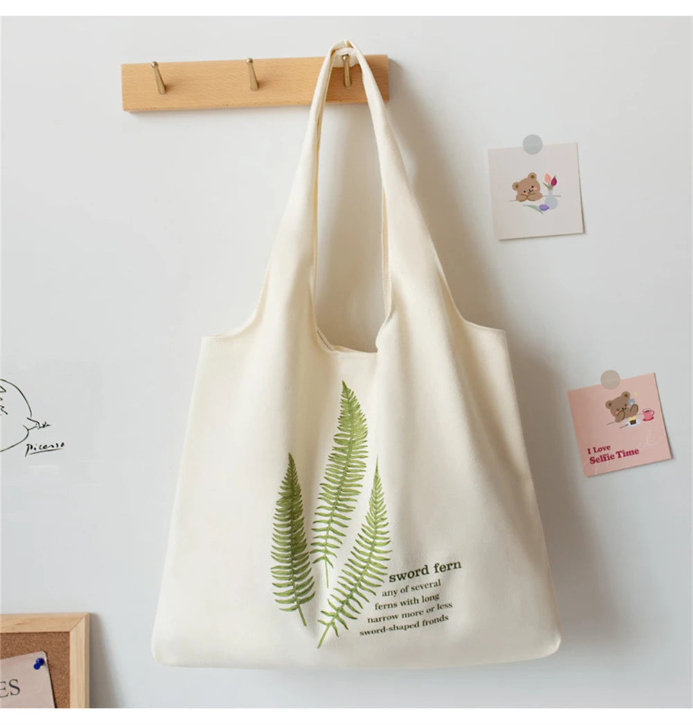 Canvas Vest Shopping Bags Eco Reusable Foldable Shoulder Bag
