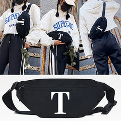T Print Waist Bags Fitness Run Shoulder Bag Crossbody Phone Bag