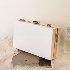 Acrylic Square Crossbody Bag Small Messenger Wedding Clutch Purse