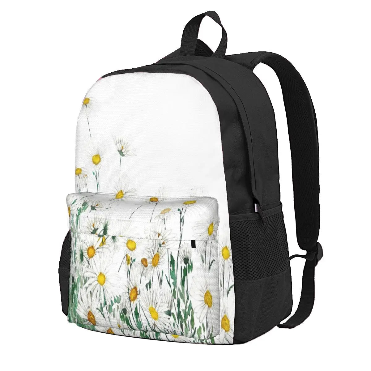 Margaret Daisy Horizontal Backpacks Men's and Women's Zipper School Backpacks