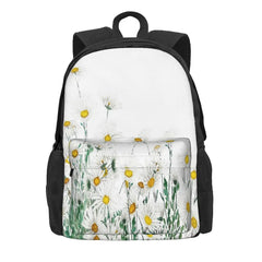 Margaret Daisy Horizontal Backpacks Men's and Women's Zipper School Backpacks