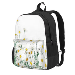 Margaret Daisy Horizontal Backpacks Men's and Women's Zipper School Backpacks