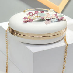 Mini Flower Round Evening Bag Women's Handbag Chain Shoulder Bags Party Purse