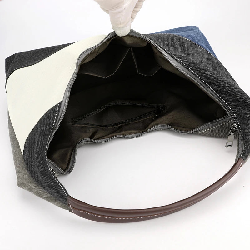 Canvas Lady Handbags Women Purse Single Shoulder Bags