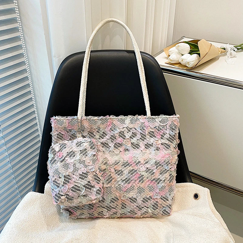 2PCS Shoulder Bag Handbags Big Bags For Women Casual Tote Bags