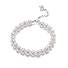 6-7mm Freshwater Pearl Bracelet Charms, Sterling Silver Bracelet for Women
