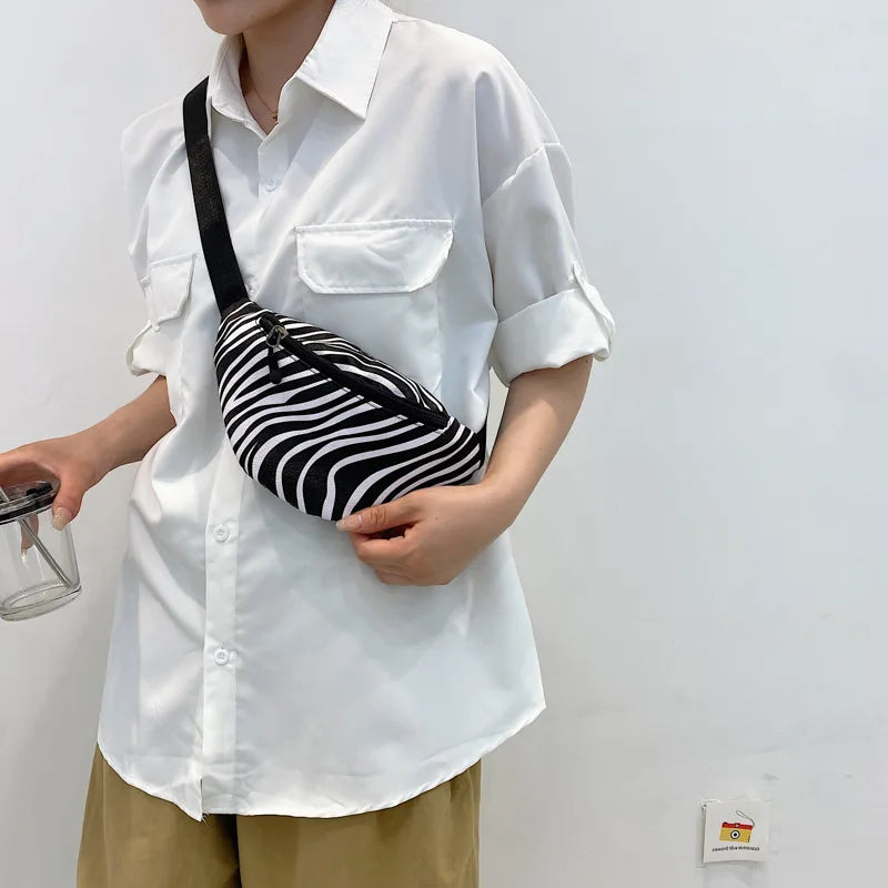 Leopard Crossbody Bag Waterproof Waist Bag Handbag for Women