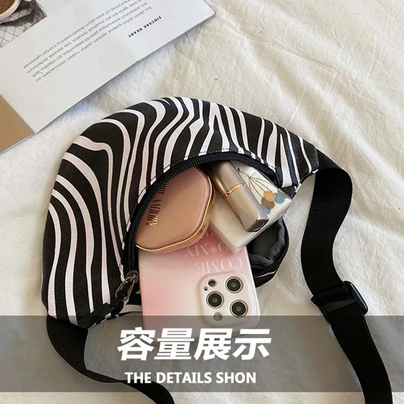 Leopard Crossbody Bag Waterproof Waist Bag Handbag for Women
