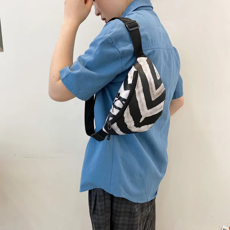 Leopard Crossbody Bag Waterproof Waist Bag Handbag for Women