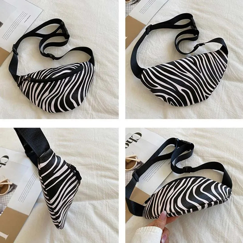 Leopard Crossbody Bag Waterproof Waist Bag Handbag for Women