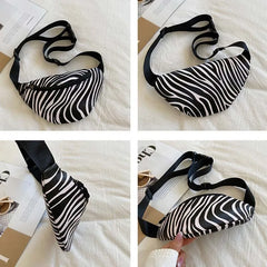 Leopard Crossbody Bag Waterproof Waist Bag Handbag for Women