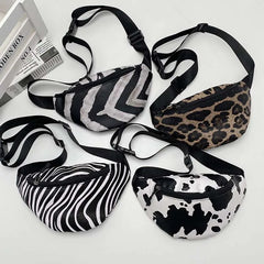 Leopard Crossbody Bag Waterproof Waist Bag Handbag for Women