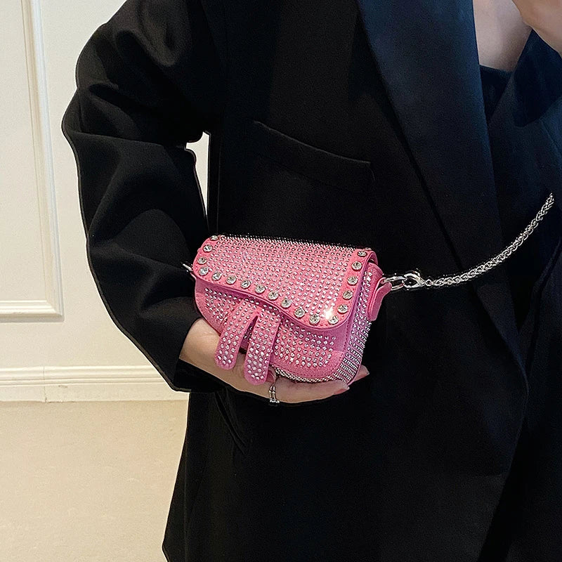 Mini Women Handbags Purses And Handbags Crossbody Chain Bag Diamond