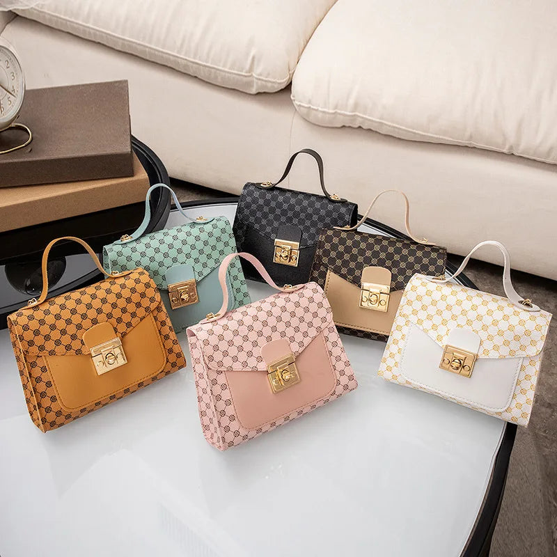 Chain Kelly Messenger Bag Printed Portable Small Square Purse Women Handbag