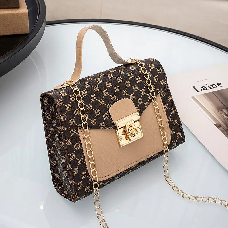 Chain Kelly Messenger Bag Printed Portable Small Square Purse Women Handbag
