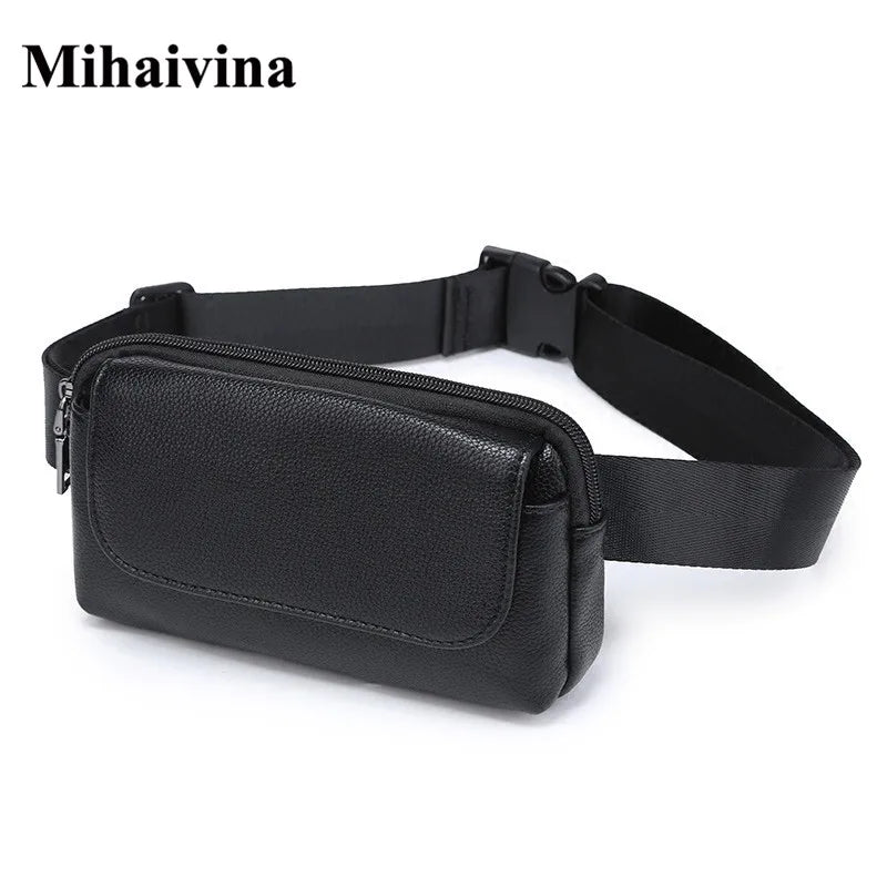 Women Waist Bag Ladies PU Leather Belt Travel Waist Packs Pouch Phone Bag