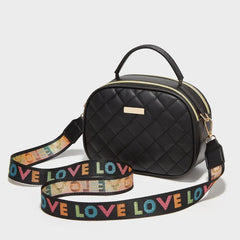 Embroidered Double Zipper Handbag for Women
