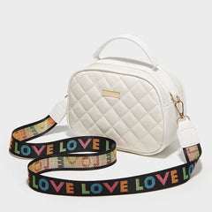 Embroidered Double Zipper Handbag for Women