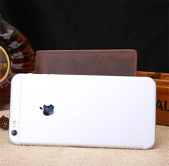 Business Short Wallet Full-Grain Leather Men's Wallet