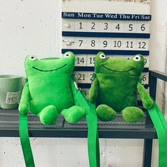 Funny Cartoon Plush Frog Bag Women Shoulder Messenger Bag