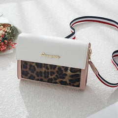 Leopard Bag Stripe Square Sling Phone Small Women's Bag