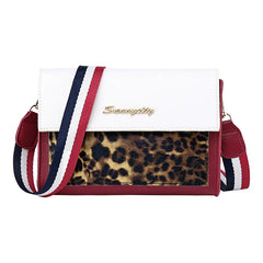 Leopard Bag Stripe Square Sling Phone Small Women's Bag